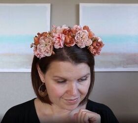 3 super cute and easy diy headbands, Completed DIY flower headband