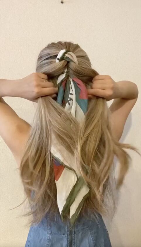 add a scarf to your braid this is genius