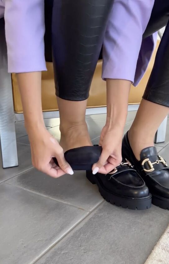 genius sock hack for wearing loafers