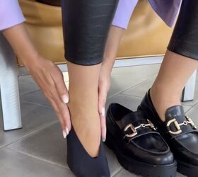genius sock hack for wearing loafers