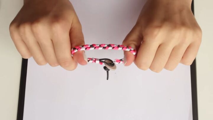 5 super cute diy leather friendship bracelet ideas, Completed ribbon friendship bracelet