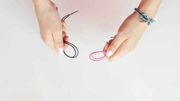 5 super cute diy leather friendship bracelet ideas, Looped cord