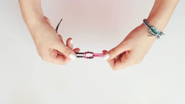 5 super cute diy leather friendship bracelet ideas, Loosely pulling cord