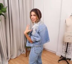 how to create a crystal embellished denim jacket, How to style your crystal embellished denim jacket