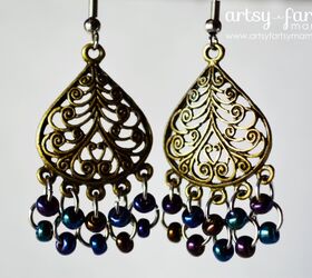 DIY Peacock Earrings