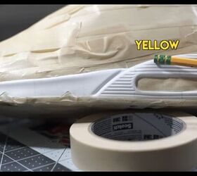 how to create awesome multicolor sneakers, Shoe taped and marked