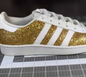 how to make unique glitter sneakers, Completed glitter sneakers DIY