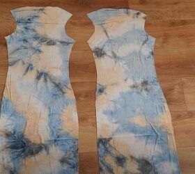 how to make a gorgeous midi bodycon dress, Cut out midi dress pattern pieces
