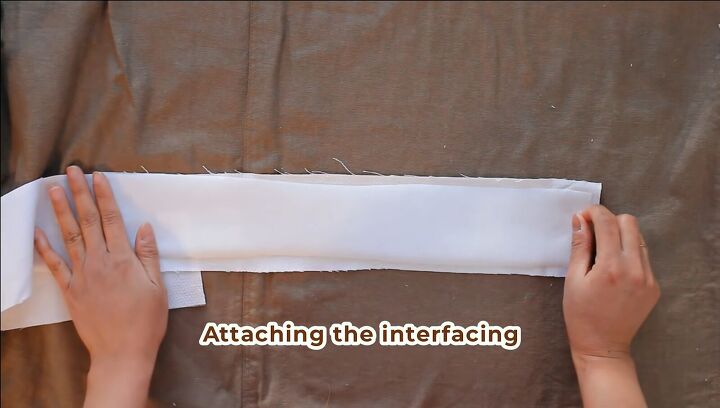 gorgeous scrunchie shoulder bag tutorial, Attaching the interfacing