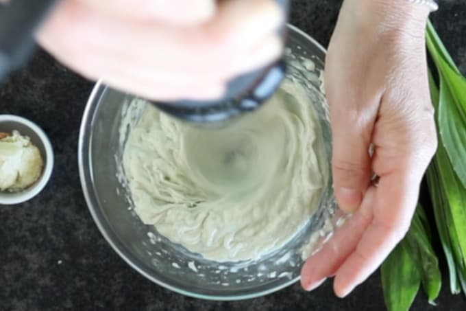 plantain whipped body butter to revitalize your skin, mixing with hand mixer to making whipped body cream