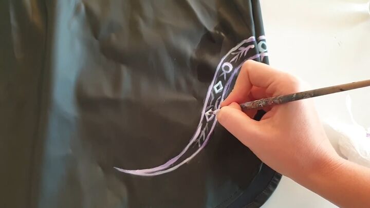 painting tutorial create an awesome ouija board dress for halloween, Painting snake sketch