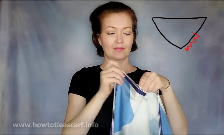 how to wear a silk scarf to elevate any outfit, Folding the scarf
