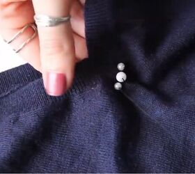 revamp your old sweaters with these 2 awesome upcycle ideas, Sewing beads onto sweater