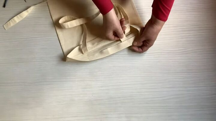 how to make a super cute and sustainable tote bag, Attaching the straps