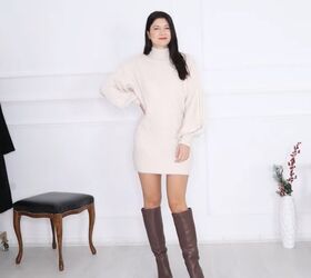 styling tutorial 8 winter outfits for when you have nothing to wear, Sweater dress outfit