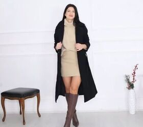 styling tutorial 8 winter outfits for when you have nothing to wear, Skirt and sweater outfit