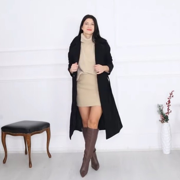 styling tutorial 8 winter outfits for when you have nothing to wear, Skirt and sweater outfit