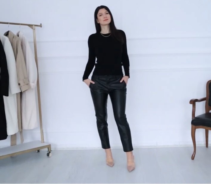 styling tutorial 8 winter outfits for when you have nothing to wear, Leather pants and heels outfit