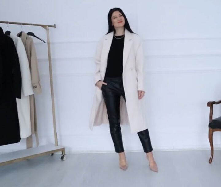 styling tutorial 8 winter outfits for when you have nothing to wear, Leather pants and heels
