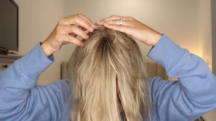4 pretty messy high bun hairstyle ideas, Creating braid bun hairstyle