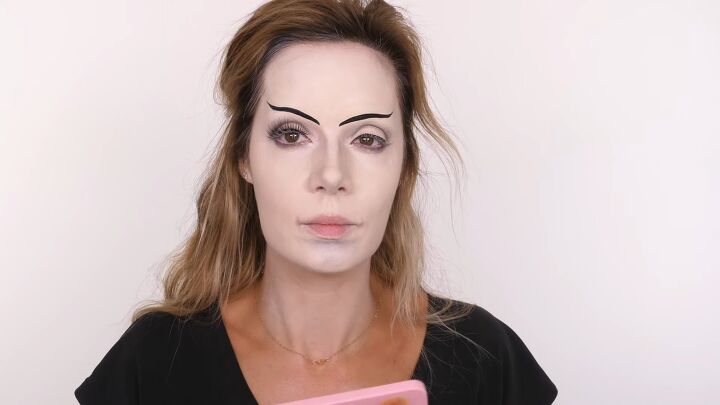 halloween bride of frankenstein makeup tutorial, Adding false lashes