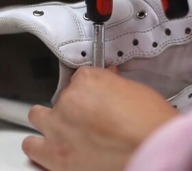 sneakers diy how to transform old shoes, Securing eyelets