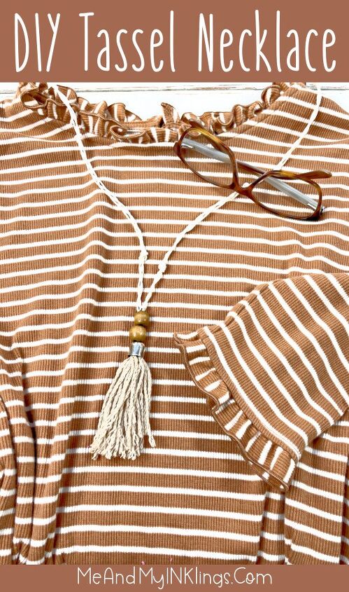 diy tassel necklace, DIY Tassel Necklace with Craft Cord in a Few Easy Steps tasseljewelry tasselnecklace hemptique craftcord
