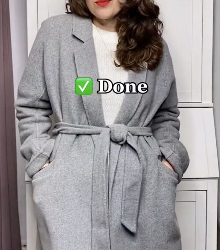 wool coat with tie belt
