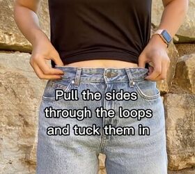 tuck your shirt into your belt loops