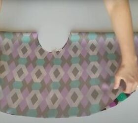 how to sew a cute and easy blouse, Unfolding blouse pattern piece