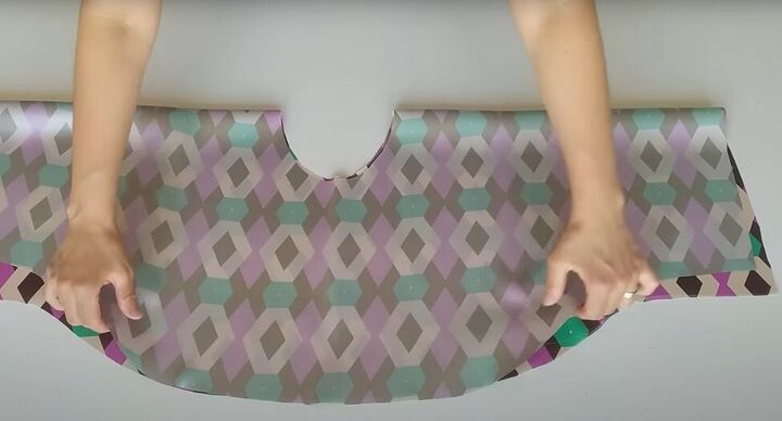 how to sew a cute and easy blouse, Unfolding blouse pattern piece