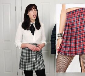 elegant and preppy lookbook how to style plaid clothing, How to wear a plaid skirt