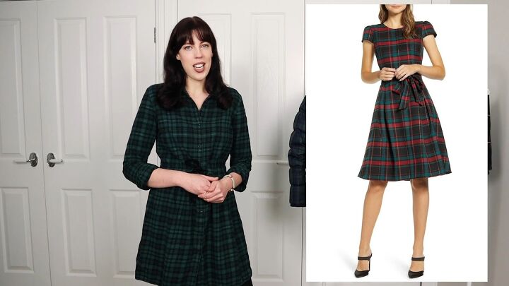 elegant and preppy lookbook how to style plaid clothing, How to wear a plaid dress
