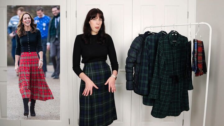 elegant and preppy lookbook how to style plaid clothing, How to wear a plaid kilt