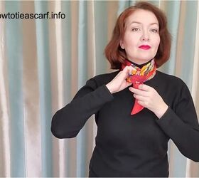 3 classy ways to wear a scarf with a turtleneck, Tie style scarf