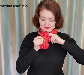 3 classy ways to wear a scarf with a turtleneck, Bellflower scarf