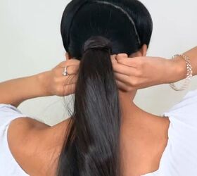follow this easy mermaid braid tutorial for gorgeous occasion hair, Attaching hair extensions