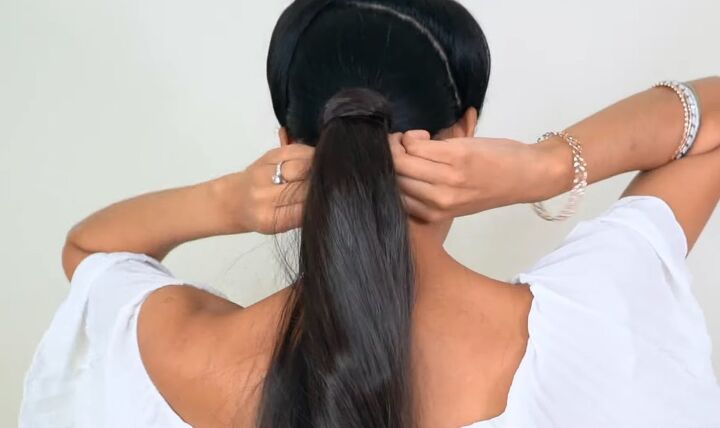 follow this easy mermaid braid tutorial for gorgeous occasion hair, Attaching hair extensions
