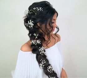 follow this easy mermaid braid tutorial for gorgeous occasion hair, Completed mermaid braid