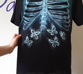 creepy butterflies in stomach x ray t shirt tutorial, Adding the butterflies