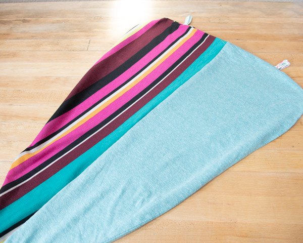 how to make a hair towel wrap with this free pattern, diy hair towel wrap pressed flat