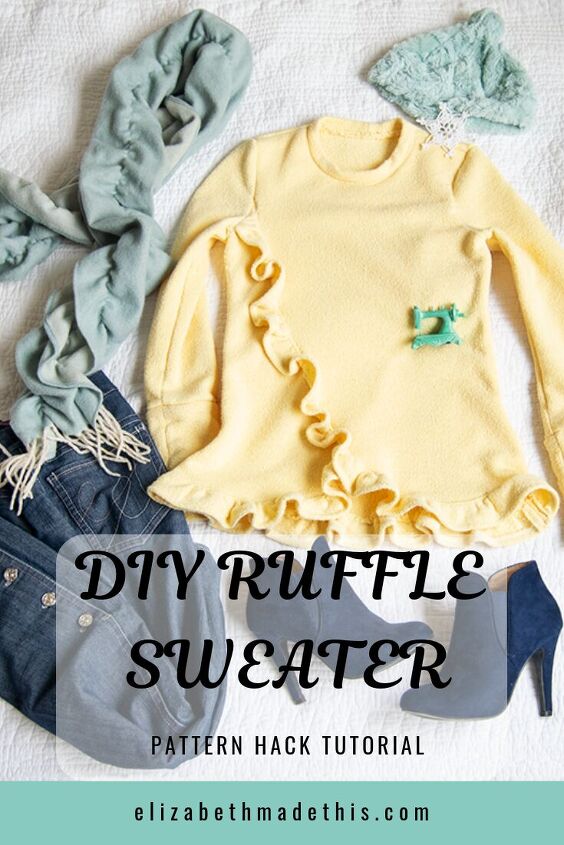 sew your own diy ruffle sweater, Pin this image