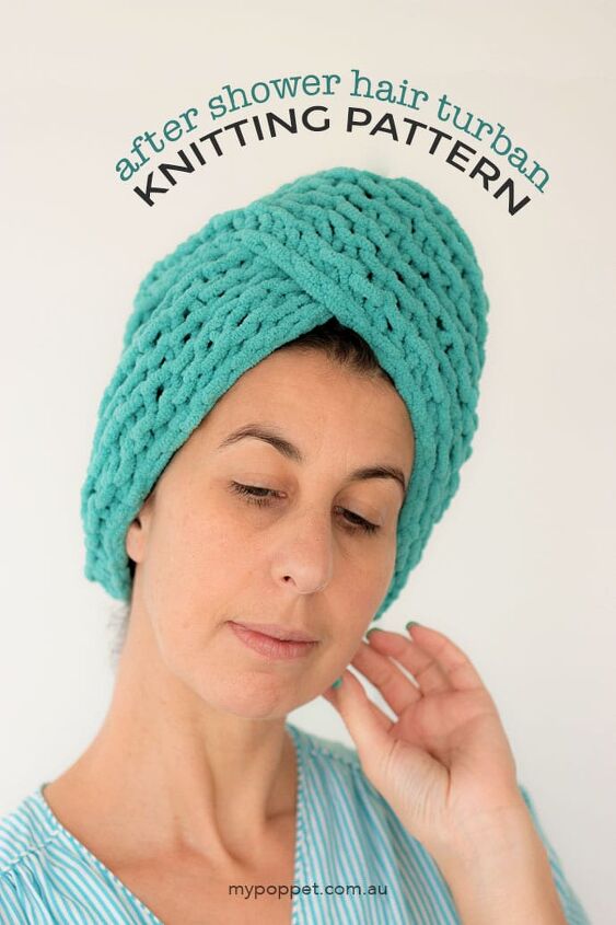 knitting pattern after shower hair turban, Free Knitting pattern Microfibre hair towel turban wrap mypoppet com au