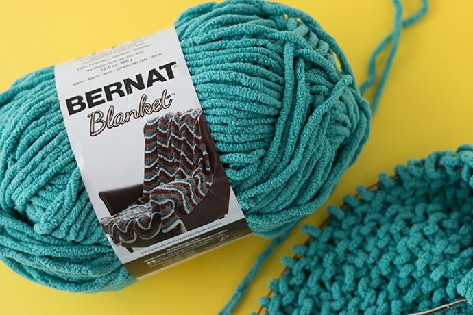 knitting pattern after shower hair turban, bernat blanket yarn review