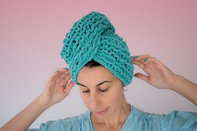 knitting pattern after shower hair turban, Knitting pattern hair wrap