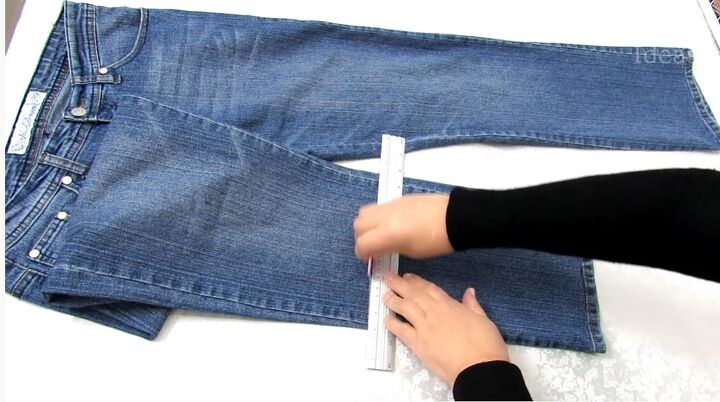 how to make a purse out of jeans in 4 super cute and easy ways, Marking jeans