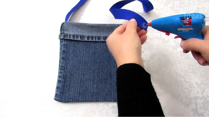how to make a purse out of jeans in 4 super cute and easy ways, Attaching a handle