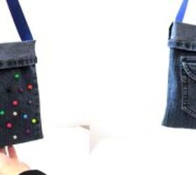 how to make a purse out of jeans in 4 super cute and easy ways, DIY beaded denim purse