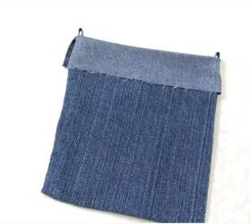 how to make a purse out of jeans in 4 super cute and easy ways, Belt loops attached to DIY denim purse