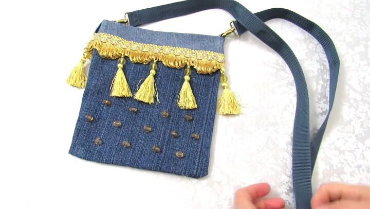 how to make a purse out of jeans in 4 super cute and easy ways, Attaching a handle
